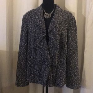 Dress Barn Ruffle Front Tweed Blazer 22/24